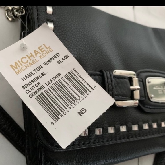 Michael Kors Black Hamilton Whipped Leather Handbag - Picture 9 of 10